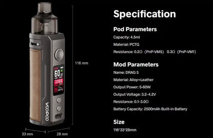 Voopoo DRAG S PRO POD MOD KIT 80W 3000mAh at Angél Vapes 0300-2151614