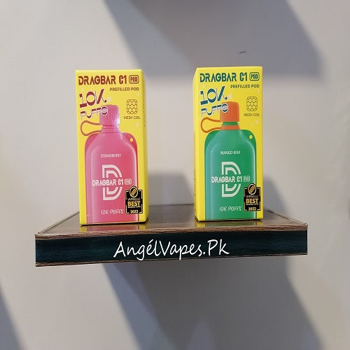 Dragbar C1 Disposable Vape 50mg 10000 puff Mango Kiwi Flavor Cartridge