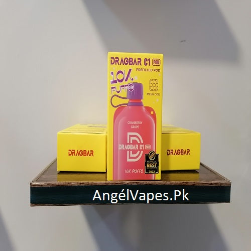 Dragbar C1 Disposable Vape 50mg Cranberry Grape Flavor Cartridge