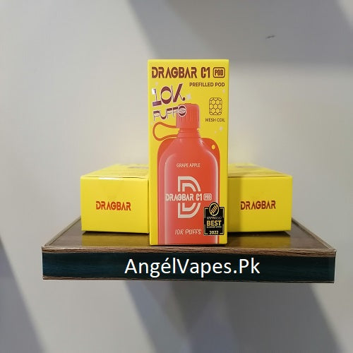 Dragbar C1 Disposable Vape 50mg Grape Apple Flavor Cartridge