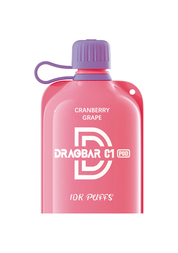 Dragbar C1 Disposable Vape 50mg Cranberry Grape Flavor Cartridge