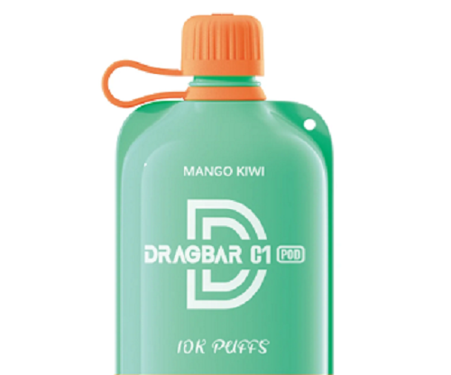 Dragbar C1 Disposable Vape 50mg 10000 puff Mango Kiwi Flavor Cartridge