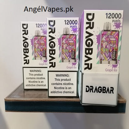 Dragbar 12000 Grape Ice 50mg Best Price Angél Vapes