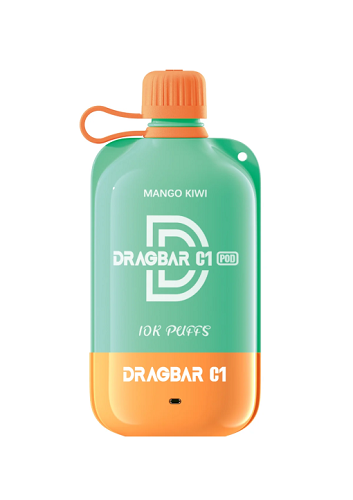 Dragbar C1 Disposable Vape 50mg Mango Kiwi flavor Prefilled Pod Kit