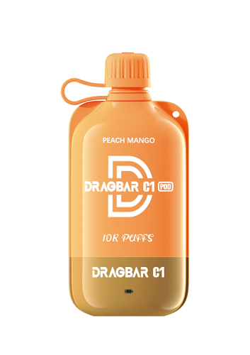 Dragbar C1 Disposable Vape 50mg 10000 puff Peach Mango Prefilled Pod Kit