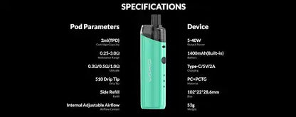 Oxva Origin SE Pod Kit 1400mAh 40Watt Best price by Angél Vapes