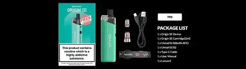 Oxva Origin SE Pod Kit 1400mAh 40Watt Best price by Angél Vapes