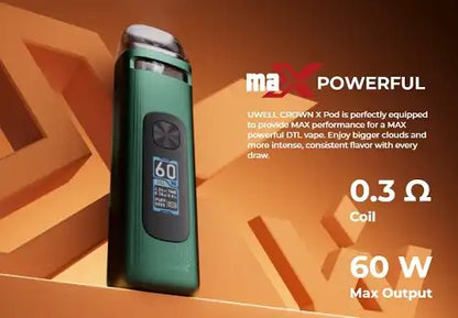 Uwell CROWN X 60Watt 1500mAh best price by Angél Vapes Karachi